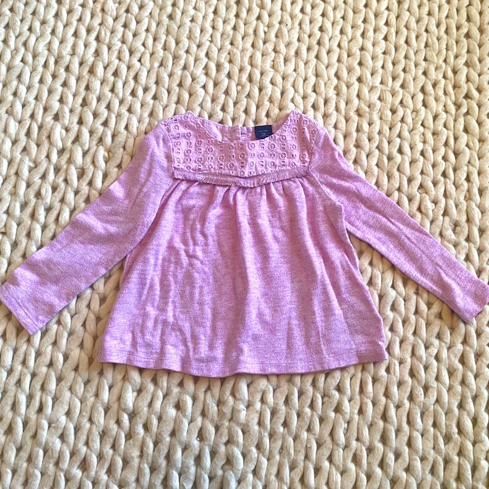 Gap Girls Long Sleeve Lavender Top 3T